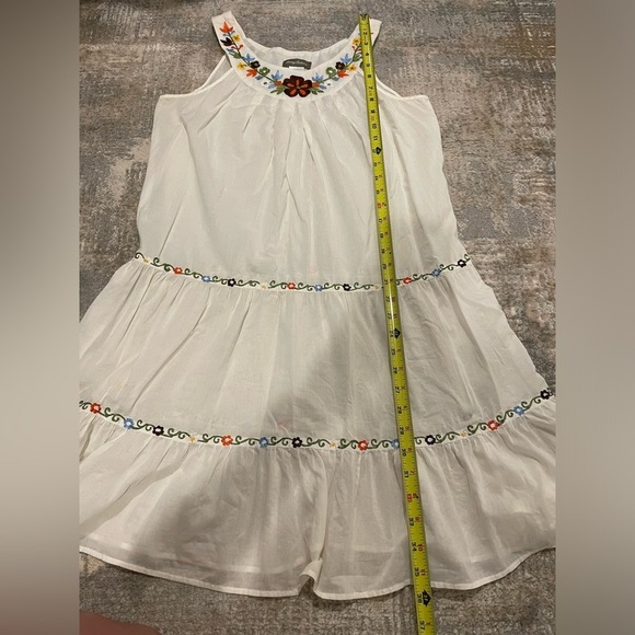 Tommy Bahama White Embroidered Cotton Floral Dress Beach Swim Cottagecore Sz Med - Picture 2 of 10
